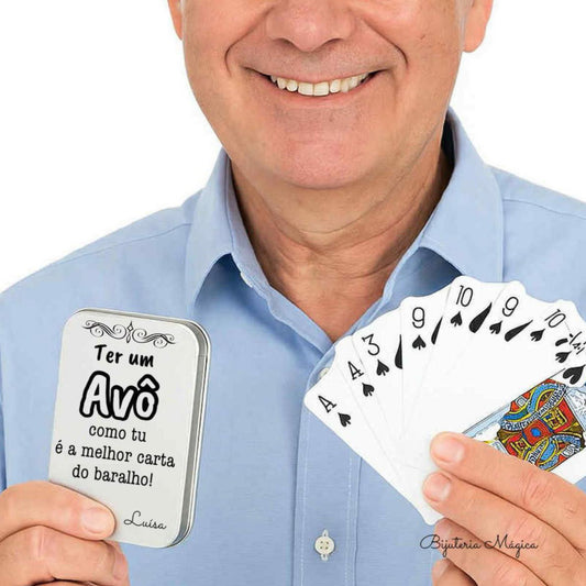 Baralho de Cartas Personalizado para Avô