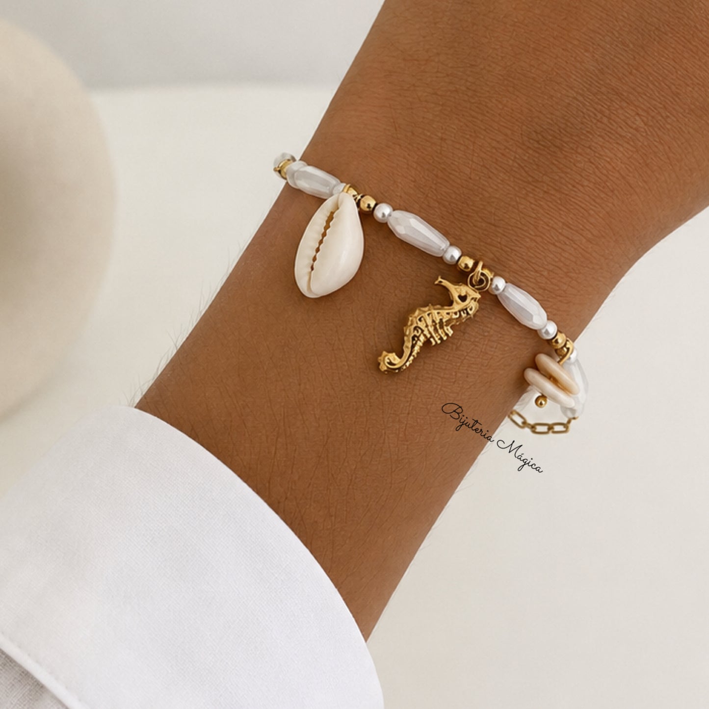Pulseira Cavalo-Marinho em Aço Inoxidável
