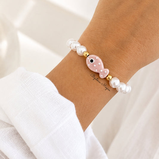 Pulseira Peixe Rosa