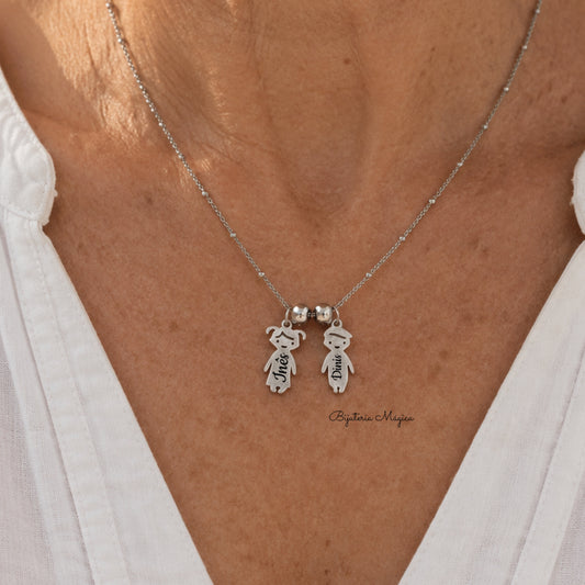 Colar Personalizado Menino/Menina em Aço Inoxidável