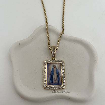 Colar Imaculada Conceição Brilho Dourado