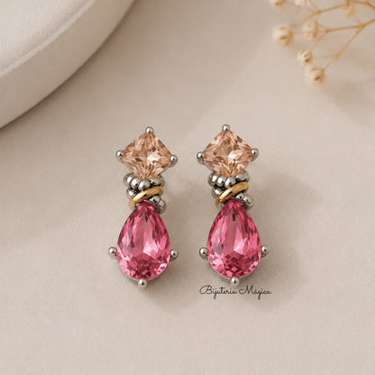 Brincos Gotas Rosa
