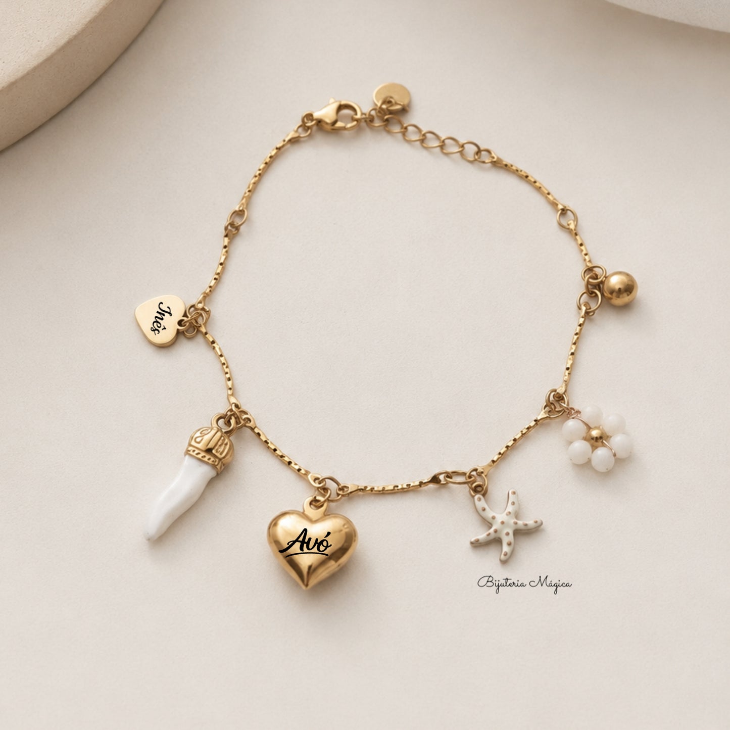 Pulseira Charms Avó em Aço Inoxidável