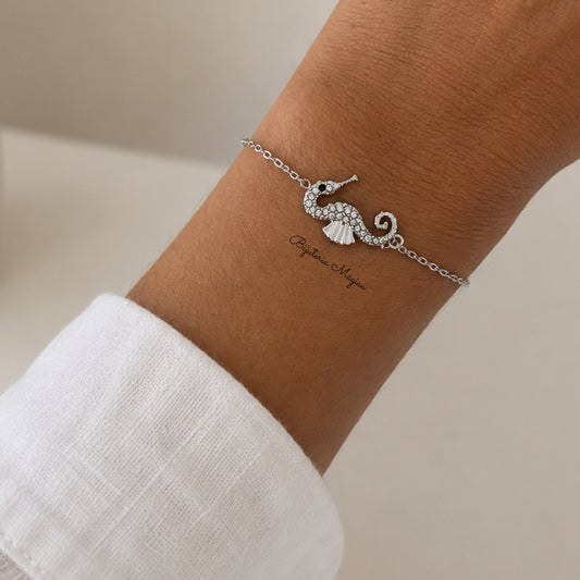 Pulseira Cavalo-Marinho em Aço Inoxidável