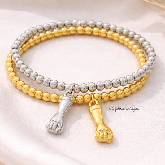 Pulseira Figuinha em Aço Elástica