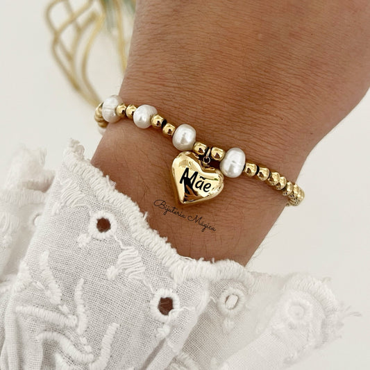 Pulseira Essência de Mãe em Aço Inoxidável