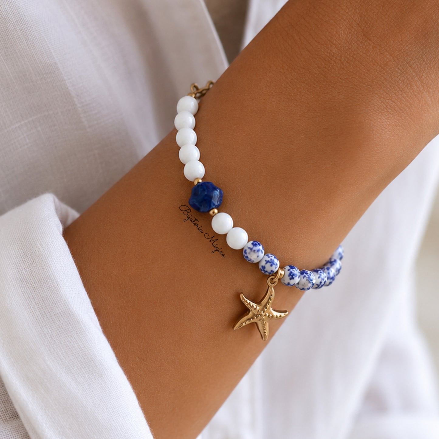 Pulseira Estrela do Mar Azul