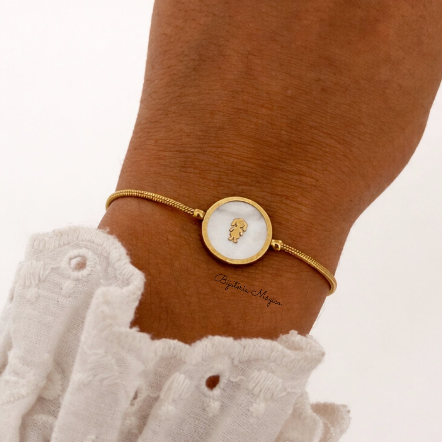 Pulseira Ajustável Menina Madrepérola