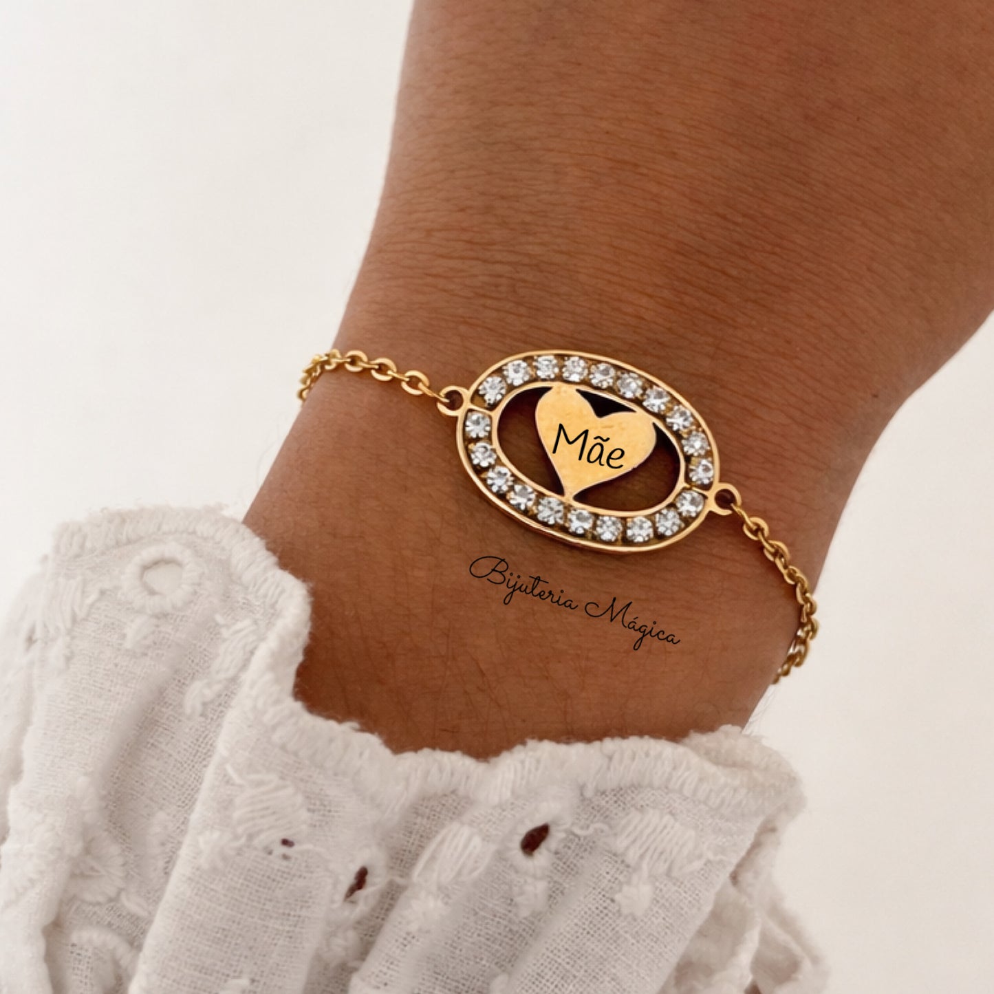 Pulseira Mãe Brilho Dourado
