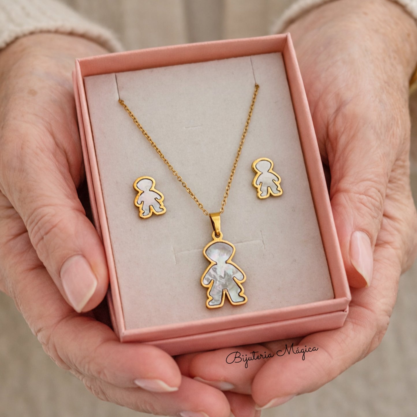 Conjunto Menino Madrepérola Dourado