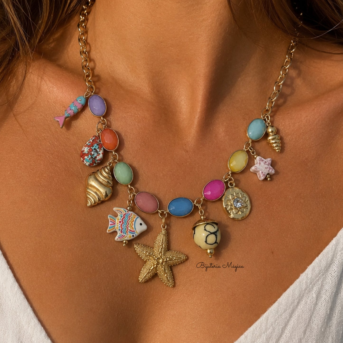 Colar Ocean Colors em Aço