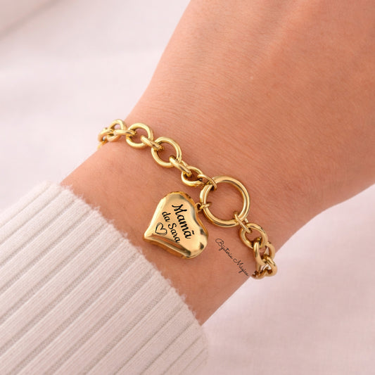 Pulseira Coração Personalizado Essência de Amor