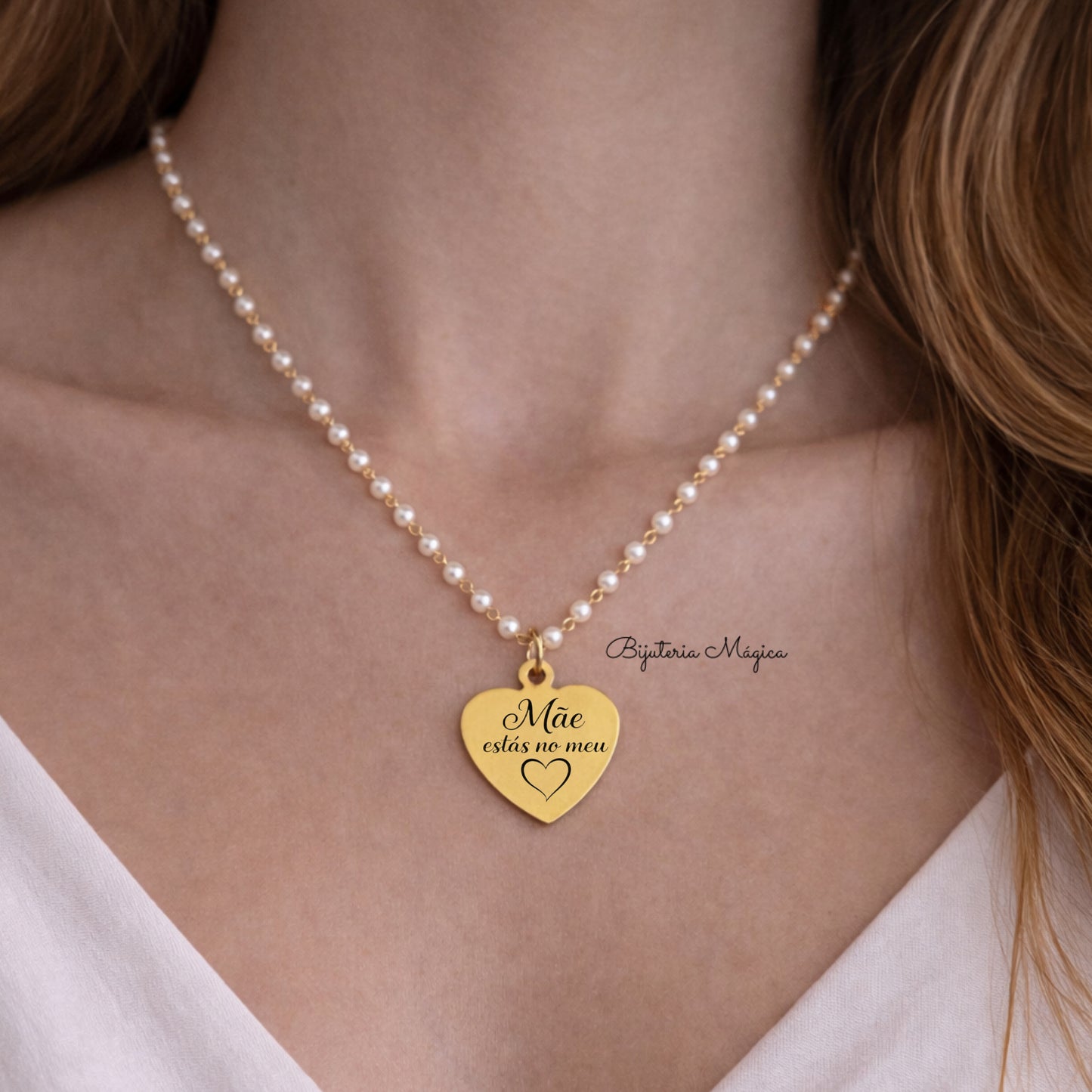 Colar Coração Personalizado Mãe