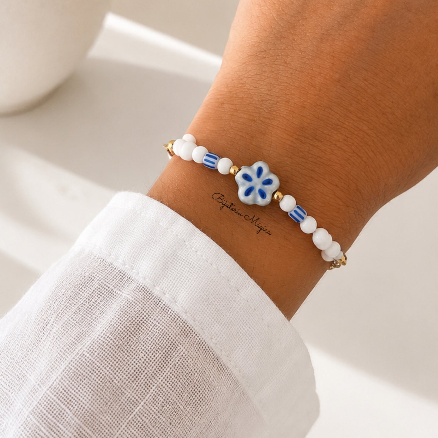 Pulseira Flor Azulejo