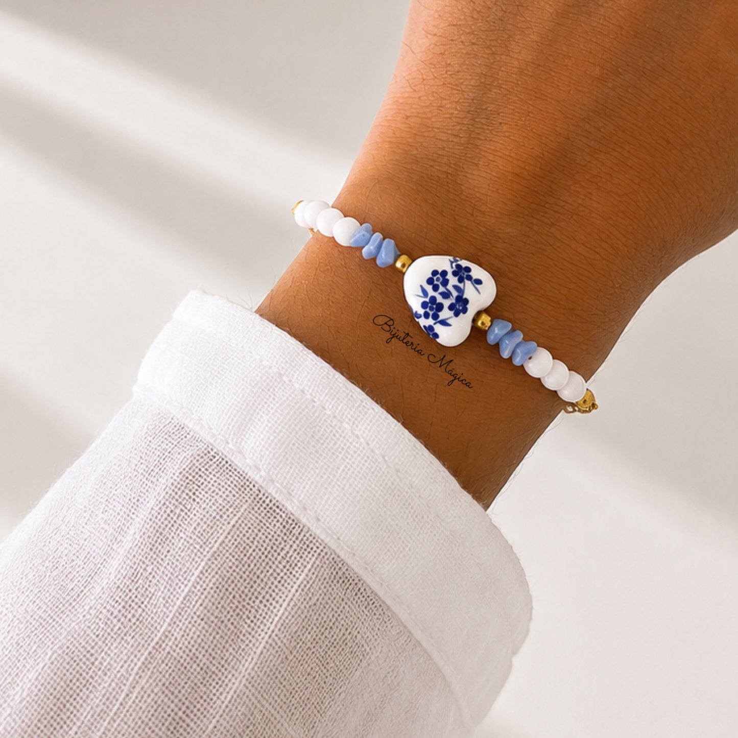 Pulseira Coração Azulejo