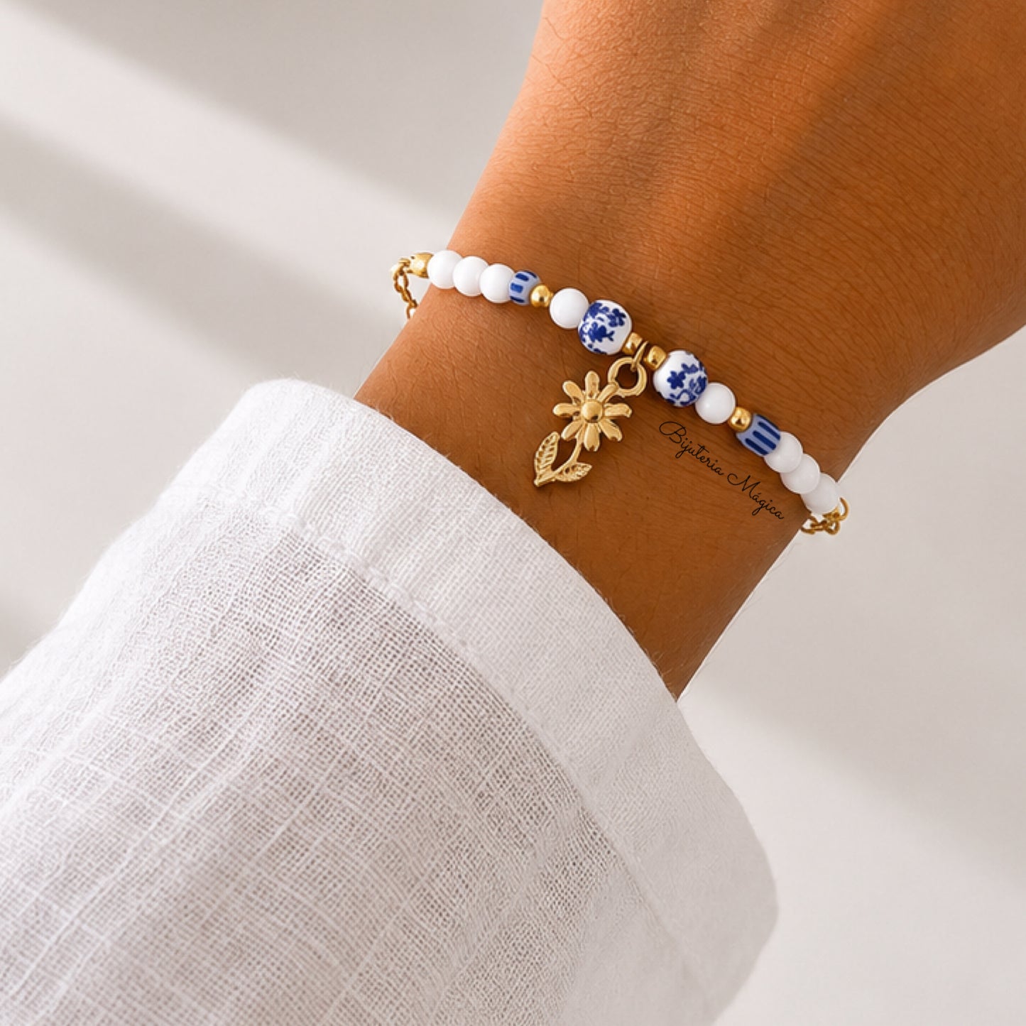 Pulseira Azulejo Dourada