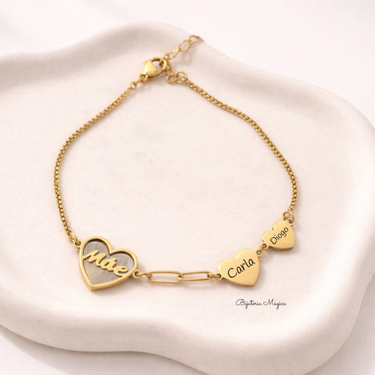 Pulseira Mãe em Madrepérola Personalizável