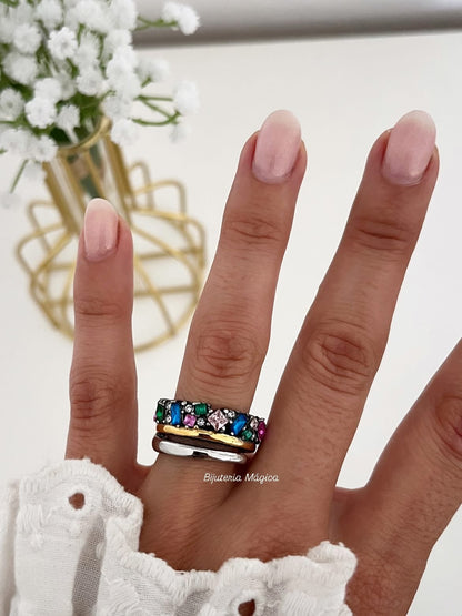 Anel Glamour Multicolor