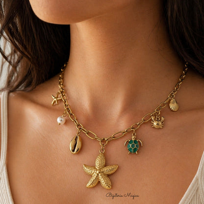 Colar Estrela do Mar Dourada