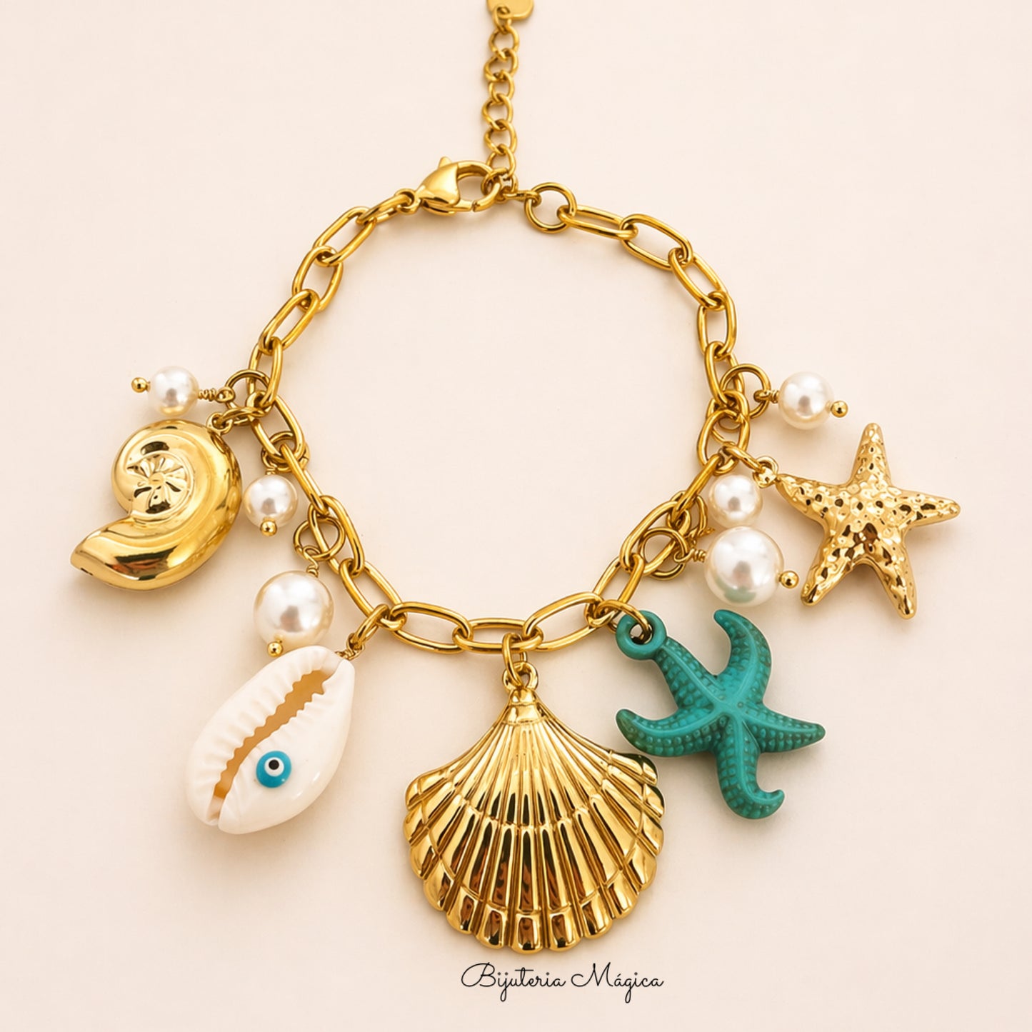 Pulseira Concha Mar Dourado