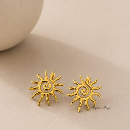 Brincos Sol Dourado