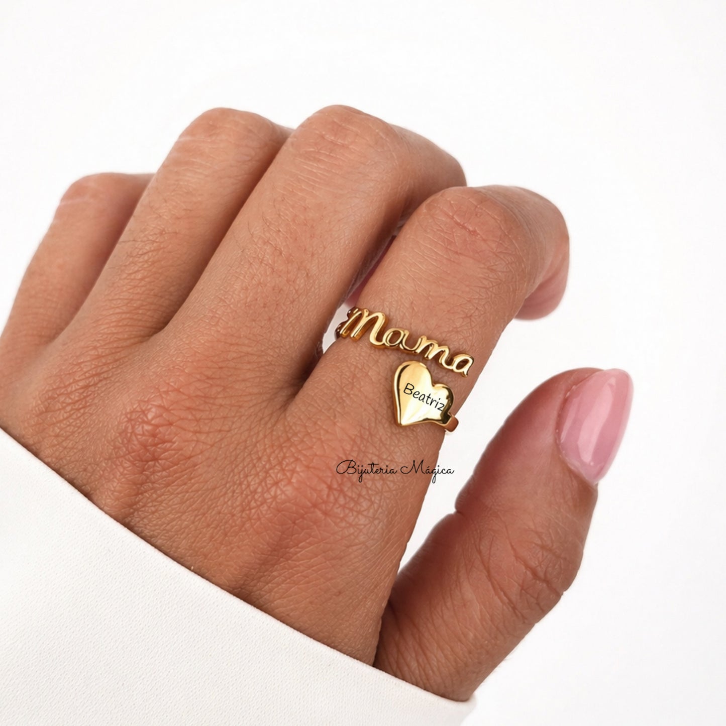 Anel Mamã Personalizado Ajustável em Aço