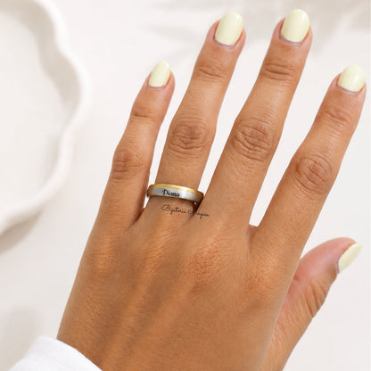 Aliança Personalizada Bicolor