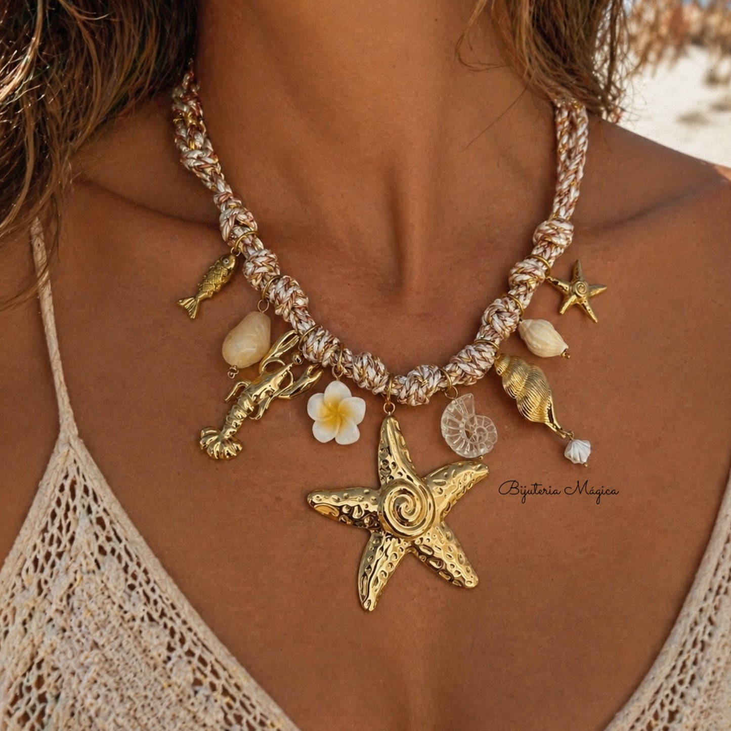 Colar Estrela do Mar Premium em Aço Inoxidável