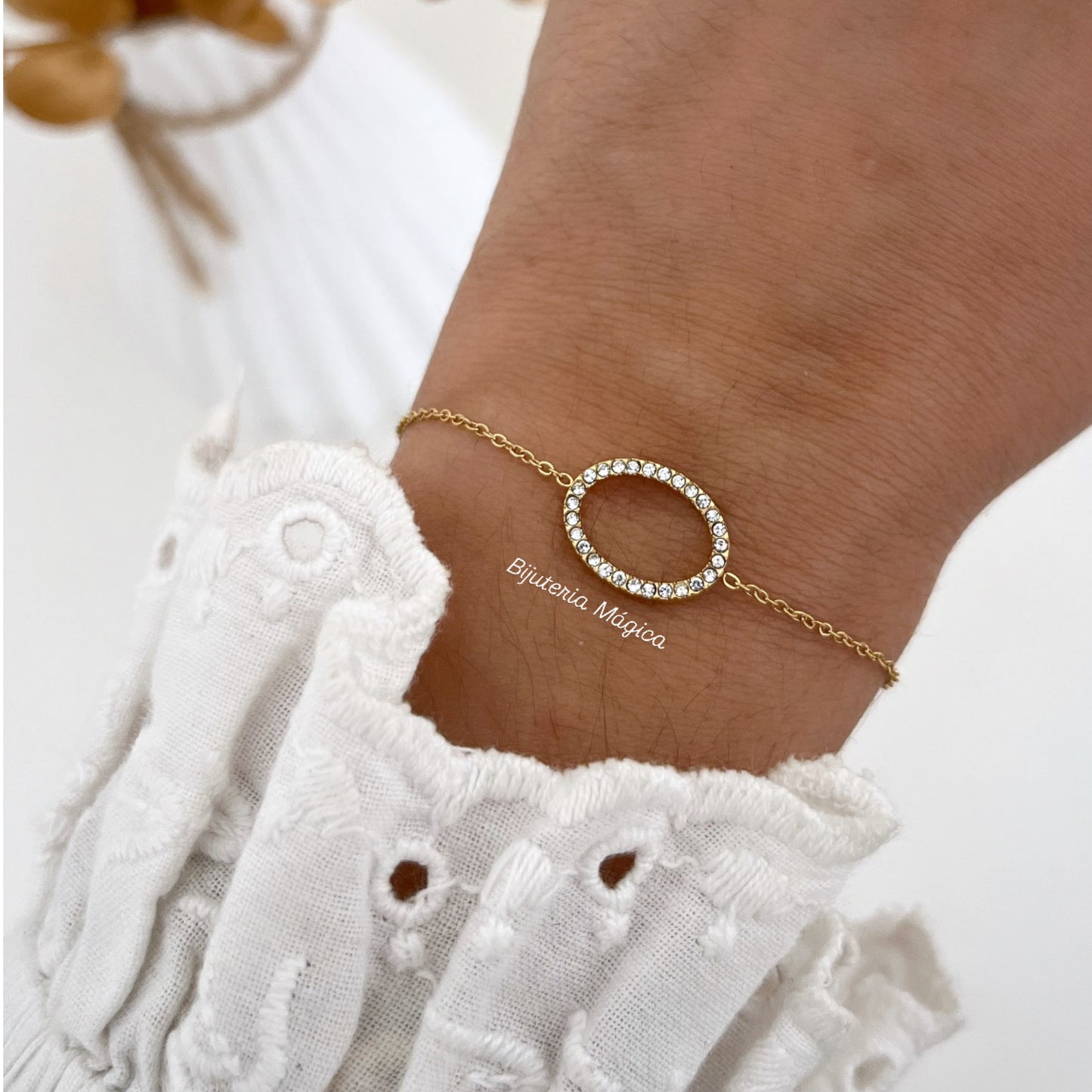 Pulseira Círculo Brilho Elegante