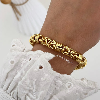 Pulseira Corrente Sofisticada em Aço Inoxidável