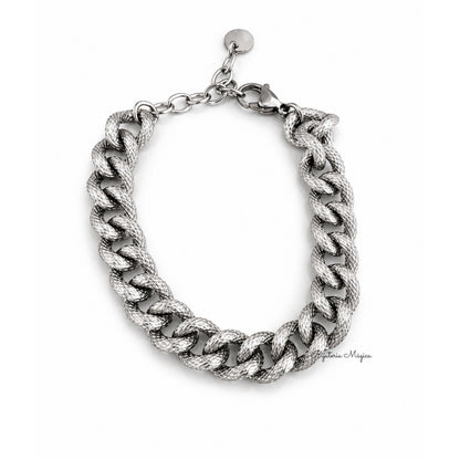 Pulseira Corrente Grossa em Aço Inoxidável
