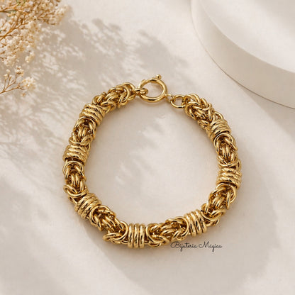 Pulseira Corrente Sofisticada em Aço Inoxidável