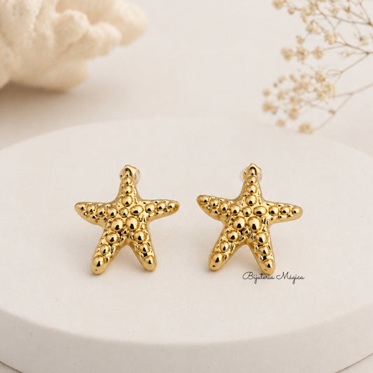 Brincos Estrela do Mar Dourada