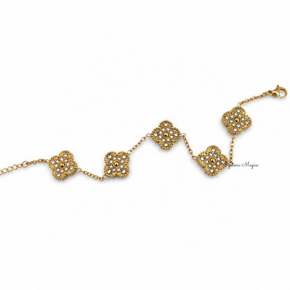 Pulseira Trevo Brilho