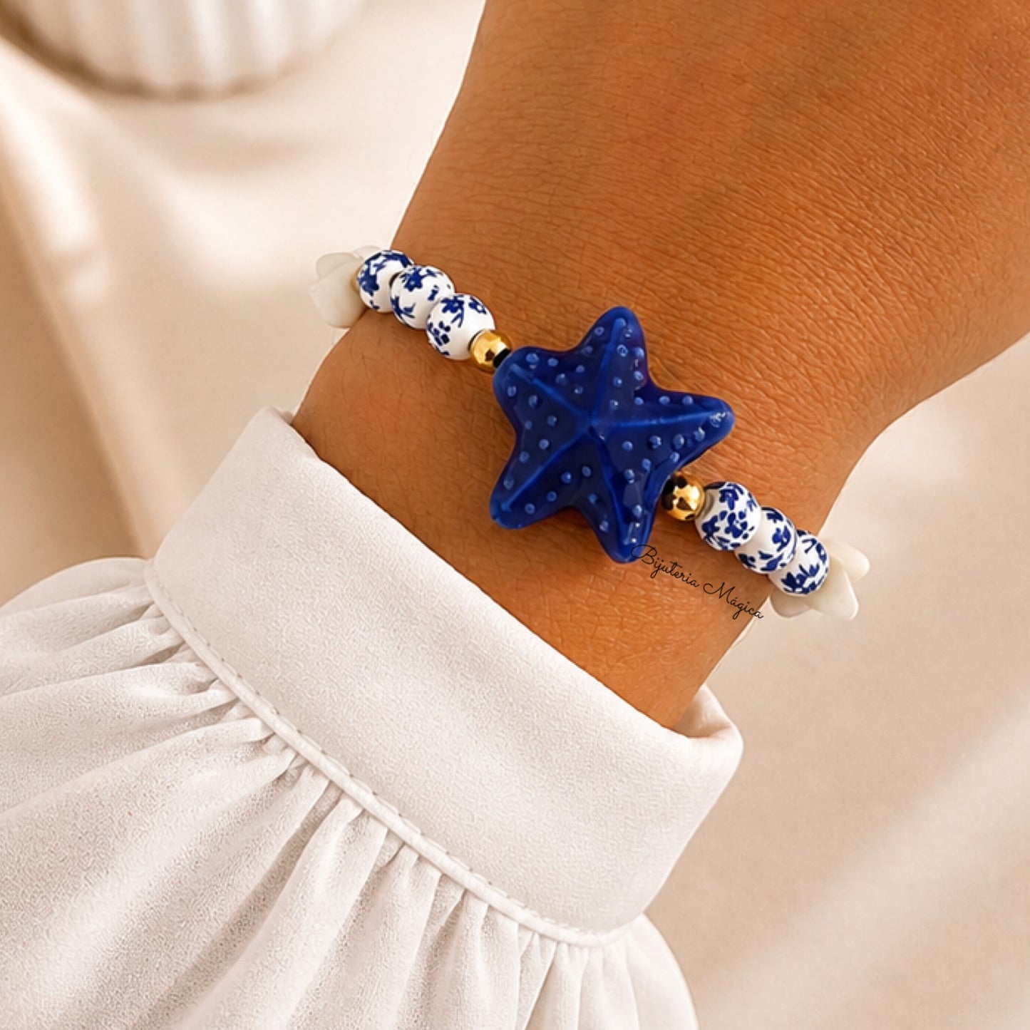 Pulseira Estrela do Mar Azul