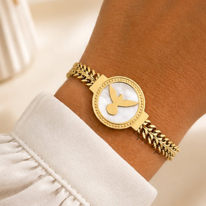 Pulseira Espírito Santo Dourada