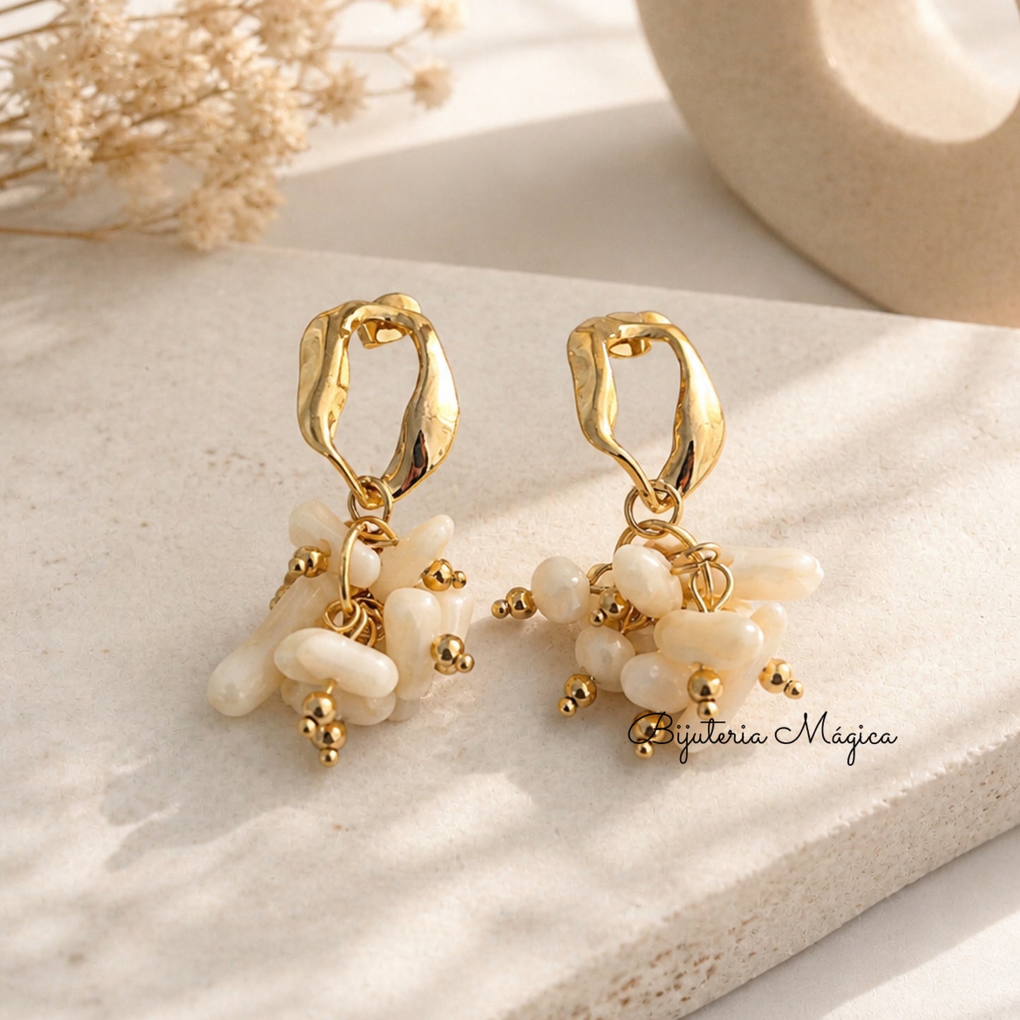 Brincos Pérolas Elegance em Aço