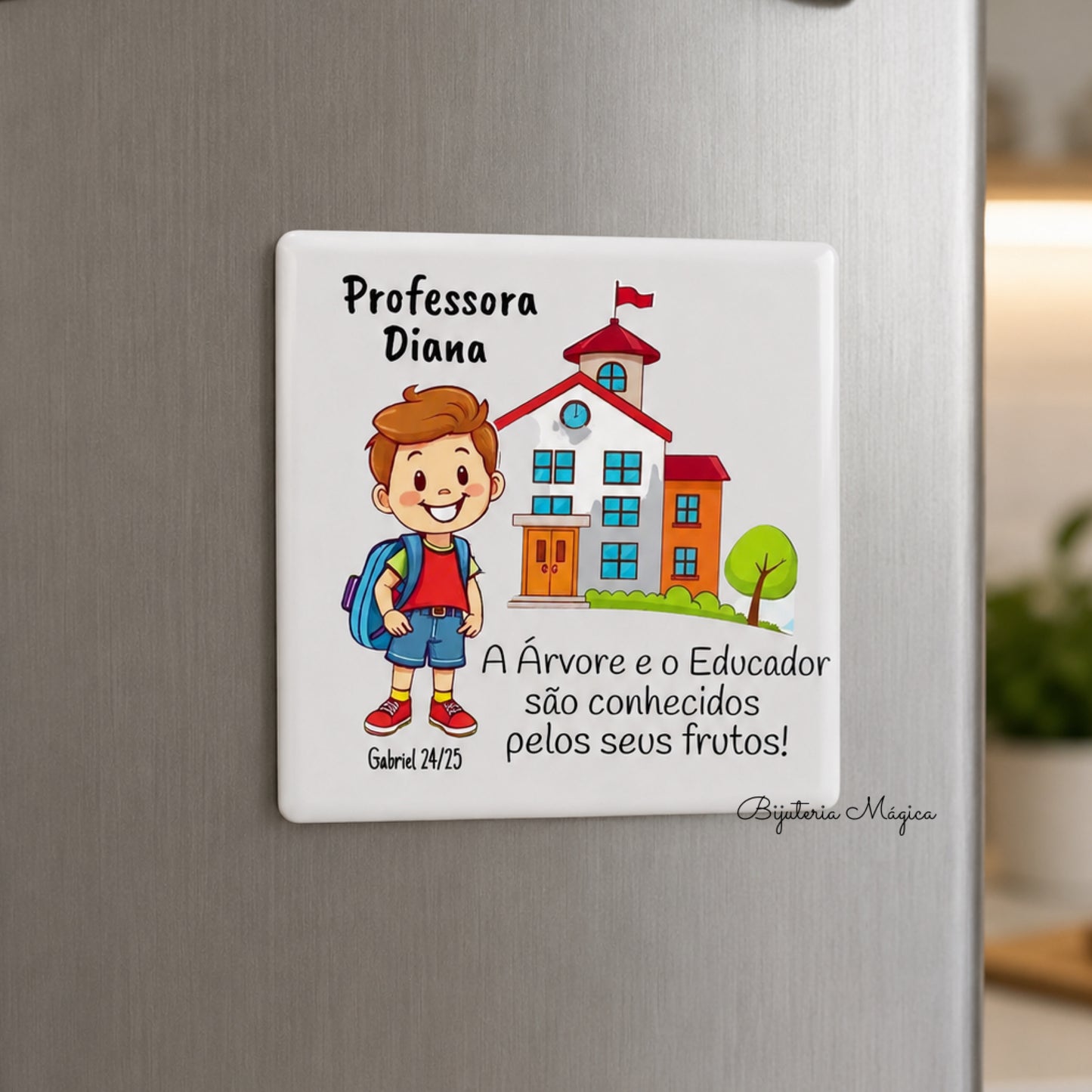 Azulejo Personalizado com Íman para Professora