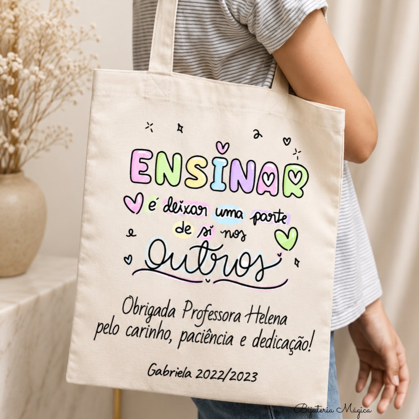 Saco Reutilizável Personalizado para Professora