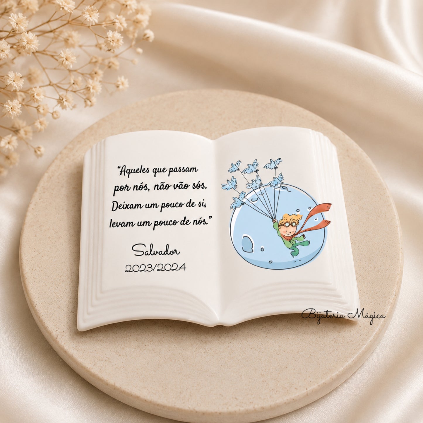 Íman Livro Personalizado Pequeno Príncipe