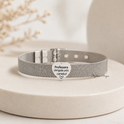Pulseira Coração Professora Especial