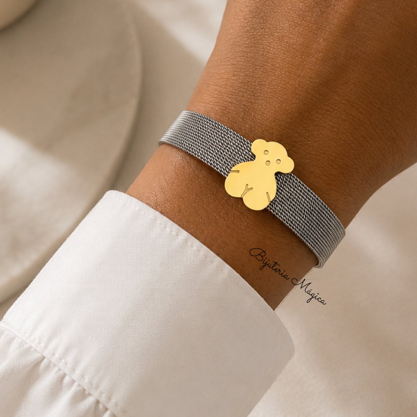 Pulseira Ursinho em Aço