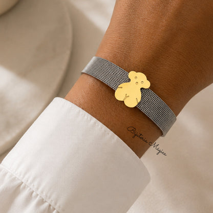 Pulseira Ursinho em Aço