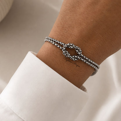 Pulseira Nó Elegance em Aço Inoxidável