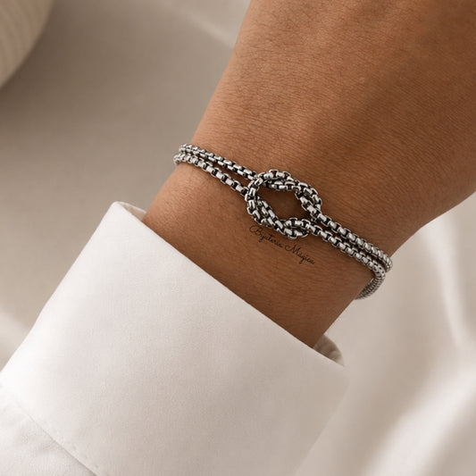 Pulseira Nó Elegance em Aço Inoxidável