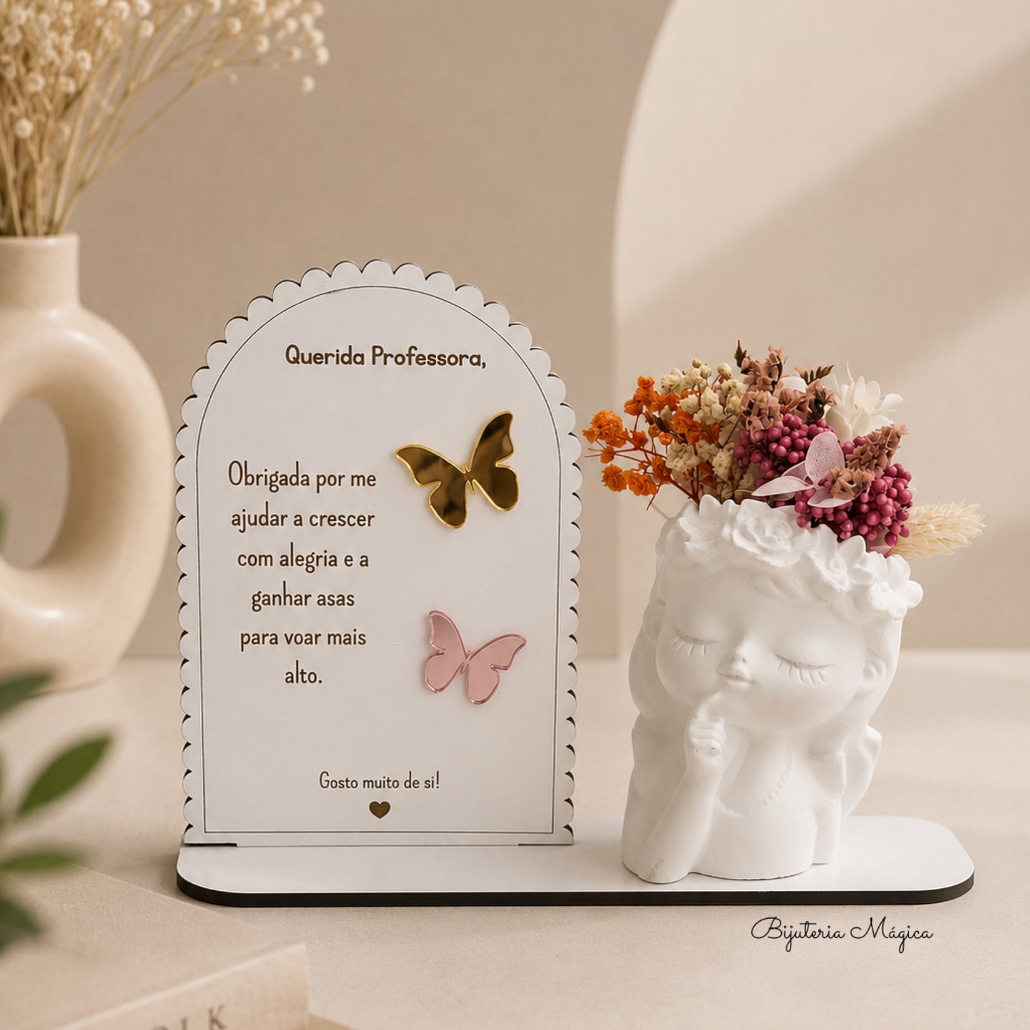 Placa Decorativa Querida Professora