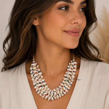 Colar Multicolor White Summer