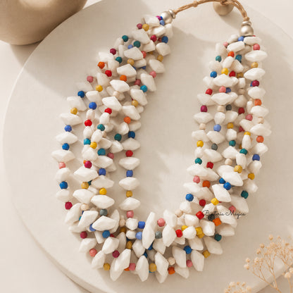 Colar Multicolor White Summer