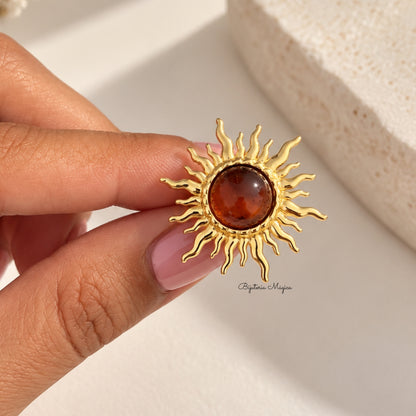 Anel Sol Âmbar