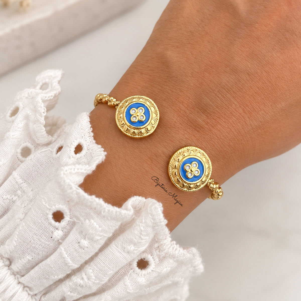 Pulseira Rígida Encanto Azul